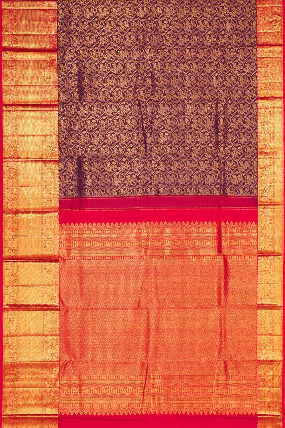 Image of Kanchipattu Brocade Violet Saree